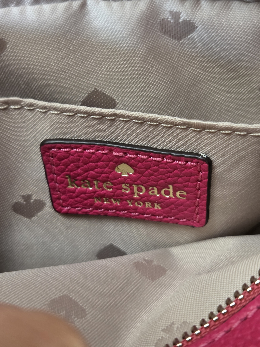 Kate Spade New York Mulbery Pyper Pebbled Leather Crossbody Bag in Hot Pink - Picture 5 of 6